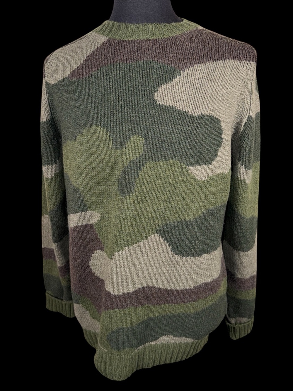 NWT SID MASHBURN CAMOUFLAGE MERINO WOOL BLEND KNIT SWEATER SZ XXL
